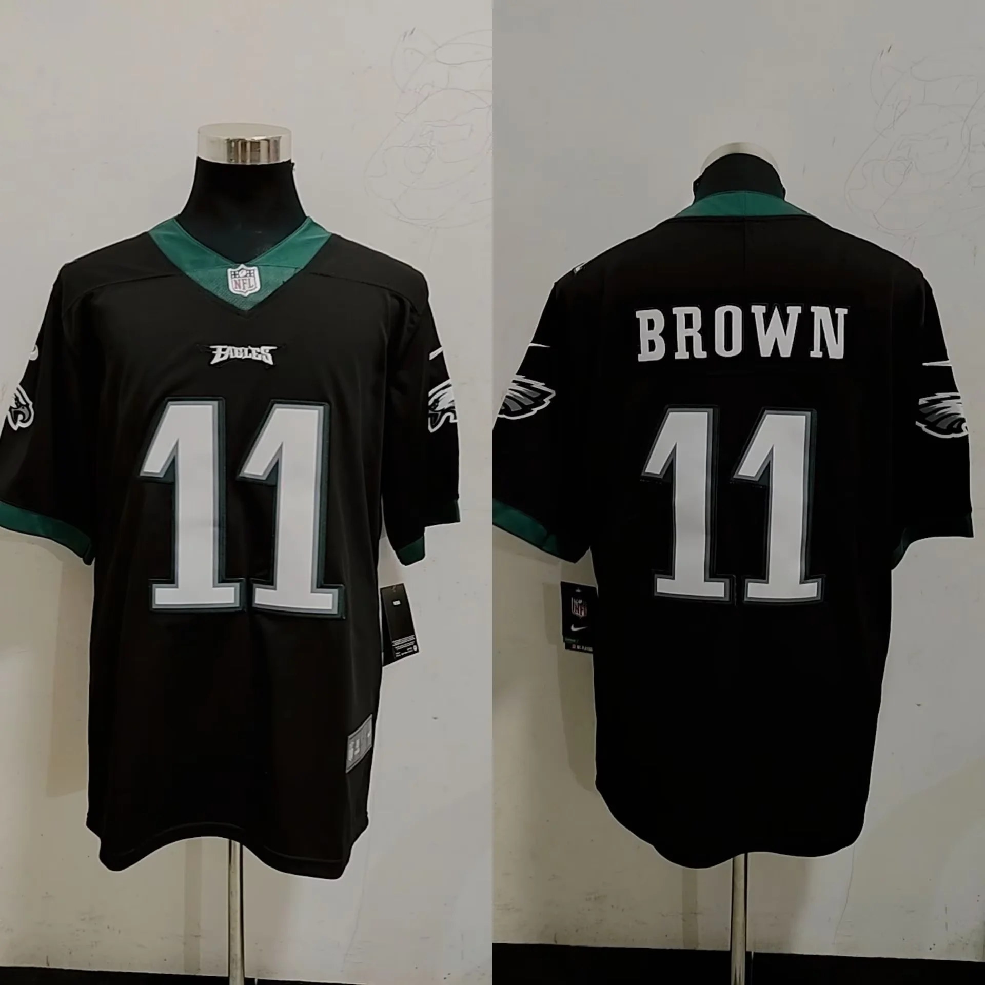 NFL Eagles унисекс взрослый топ с вышивкой плюс размер дышащая Высококачественная Спортивная Толстовка Американский футбол Джерси