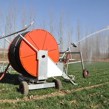 Metal Truss Mobile Reel-Type Sprinkler Electric Recovery Irrigation Machine Gearbox Gear Pump for Farm Water Turbine Ground