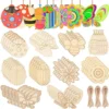 60 pcs wood chips (10 styles *6pcs) +60pcs ropes