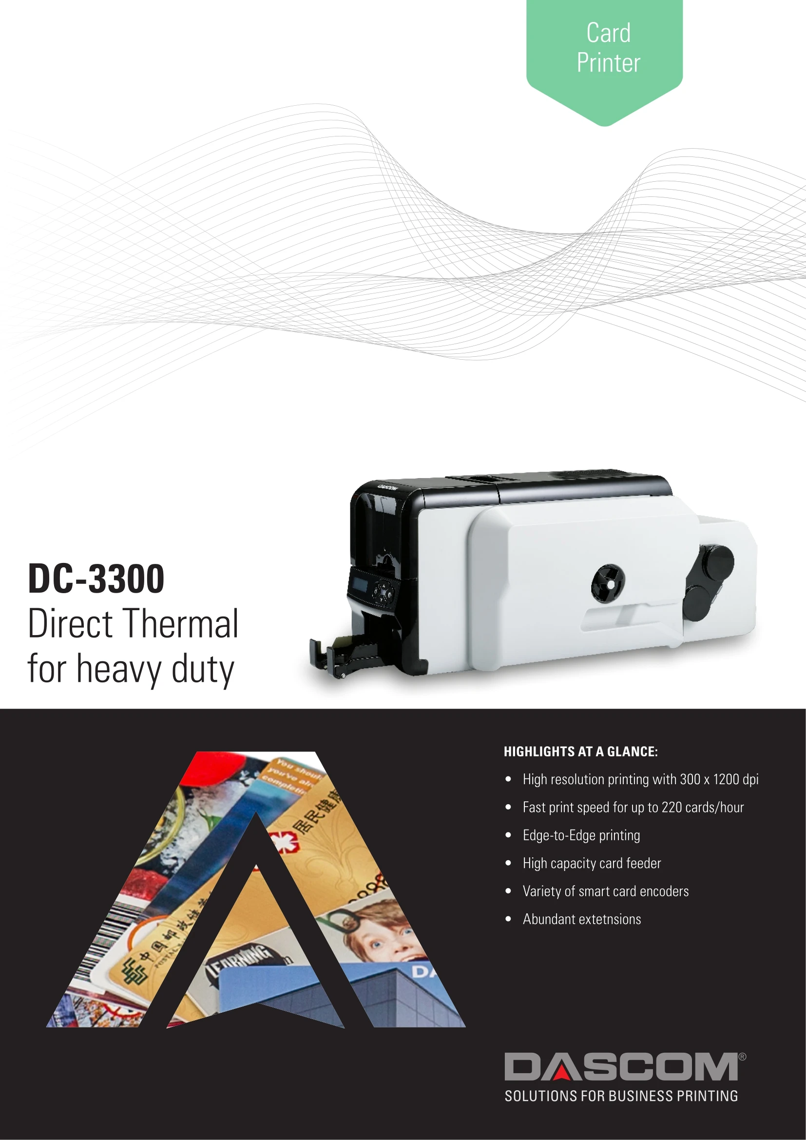 Professional High Quality Id Card Printer Dc3300 Pvc Card Printer