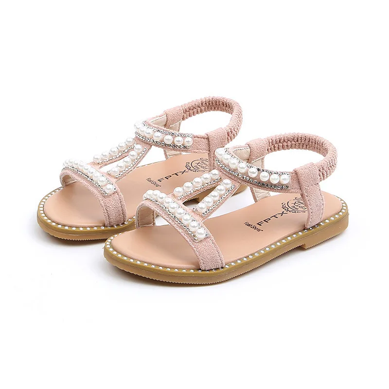 Wholesale Kids Dress Shoes Princess Fashion Beads Sandals