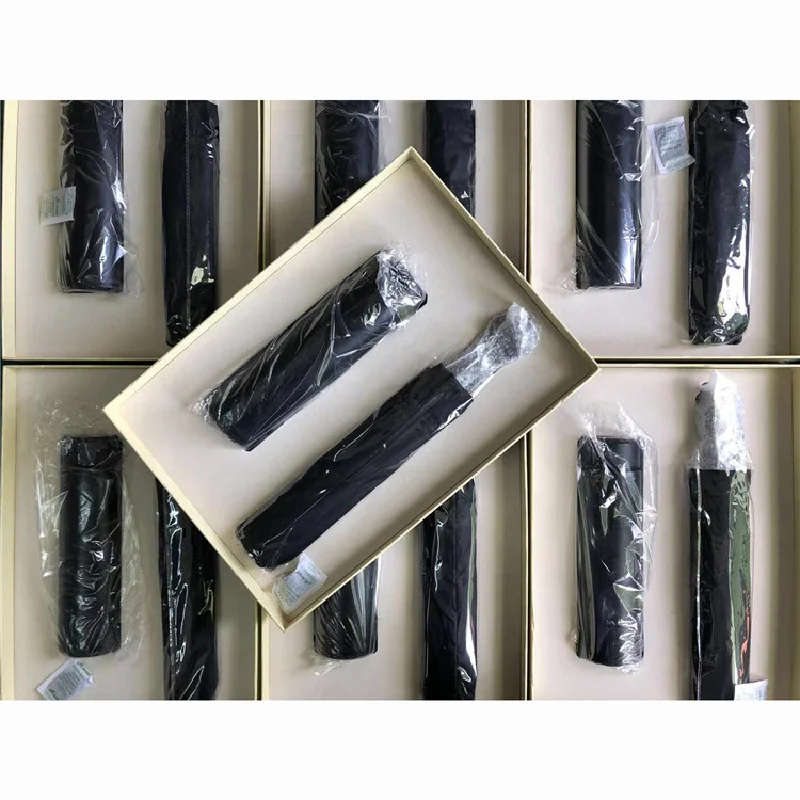 High Quality Customized Logo Advertising Vacuum Cup Umbrella 2 in 1 Gift Set with Gift Packaging for Office Promotion