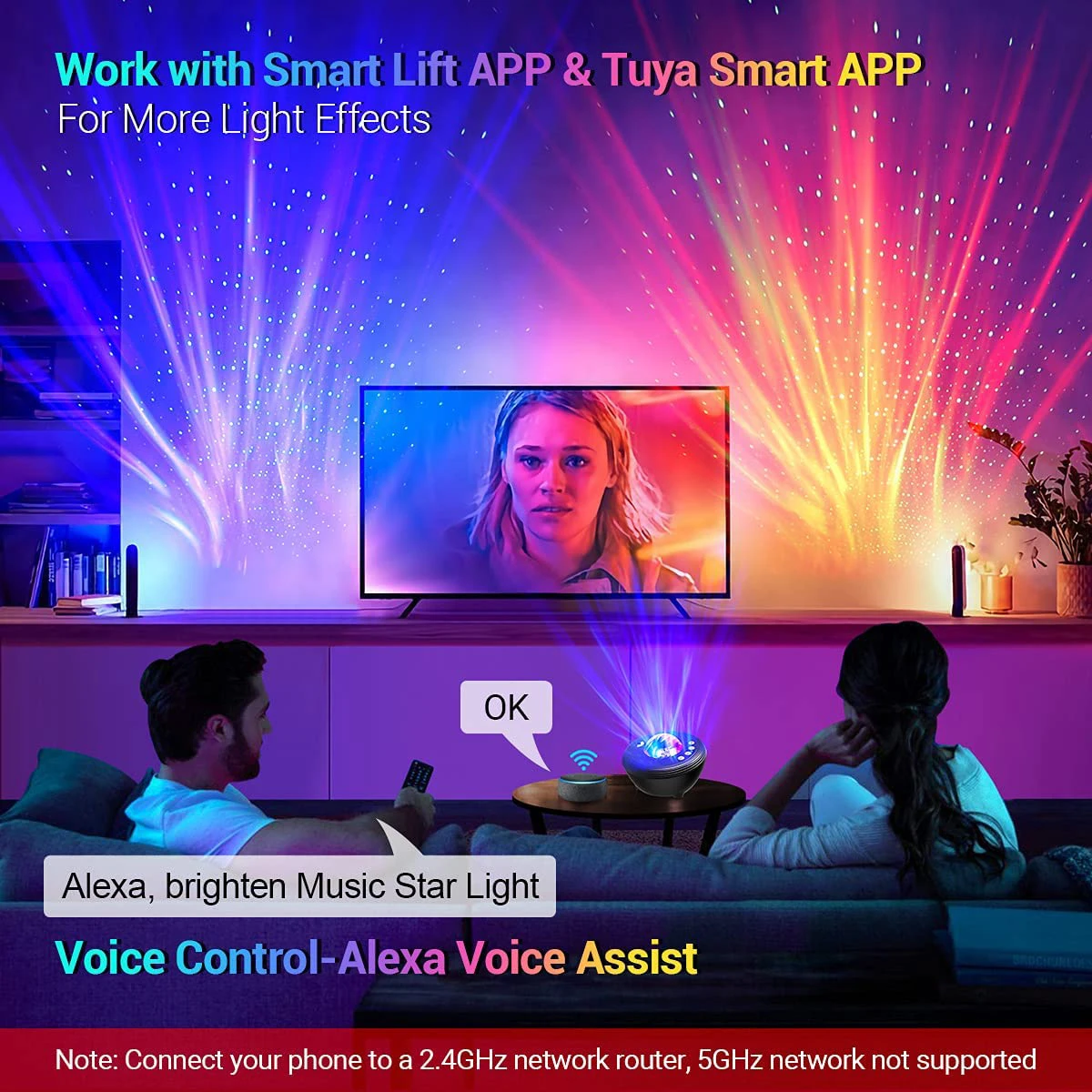 スマートプロジェクター AURORA Aurora Smart Projector Night Light - Northern Lights APP Control