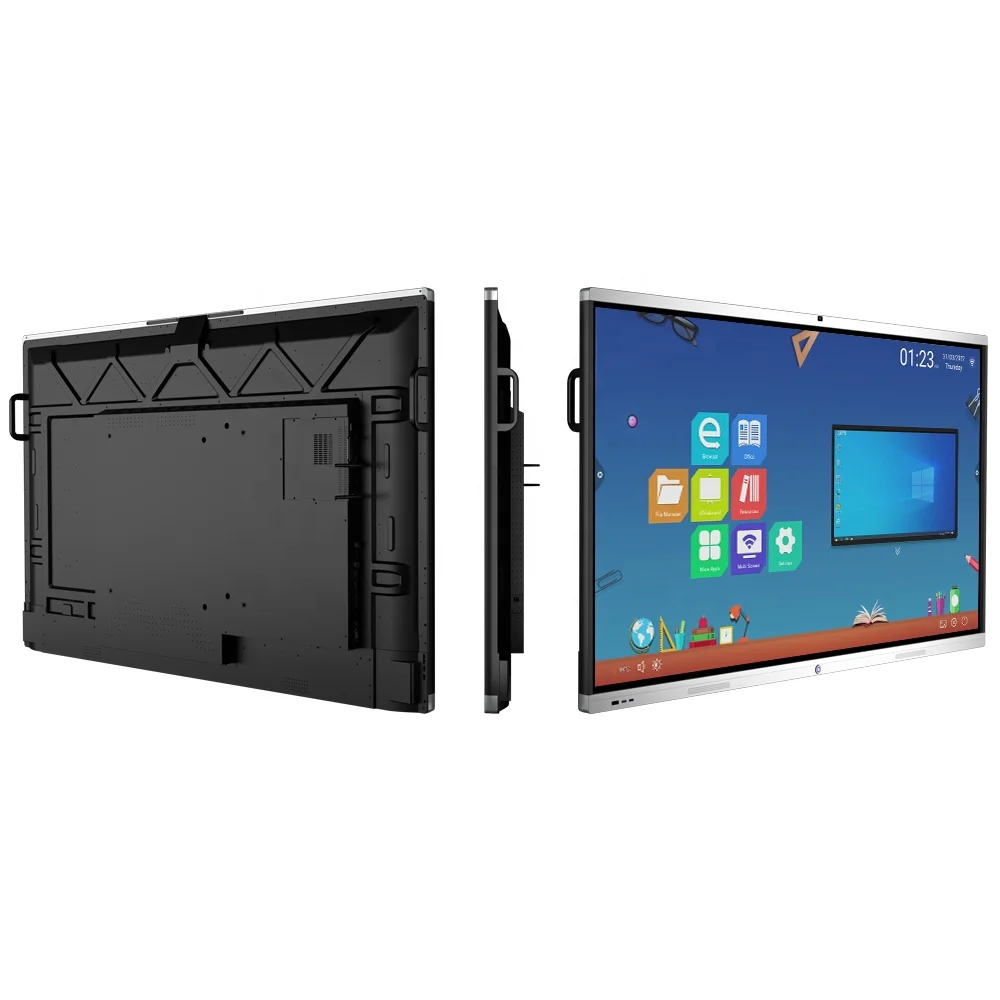 Android 11 Win10 Dual System Led Whiteboard Interactive Whiteboard Display Electronic White Board Smart Board for Classroom