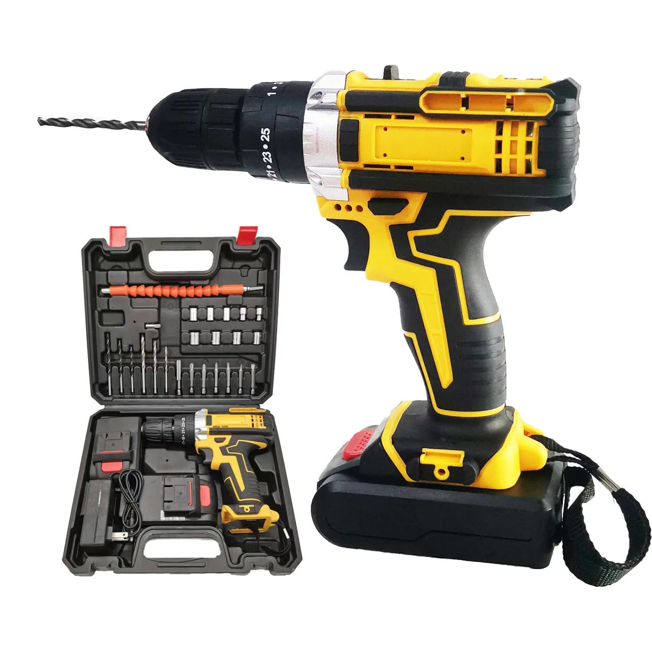 DW 21V Portable Cordless Wireless Lithium Battery Power Wrench Screwdriver Drill