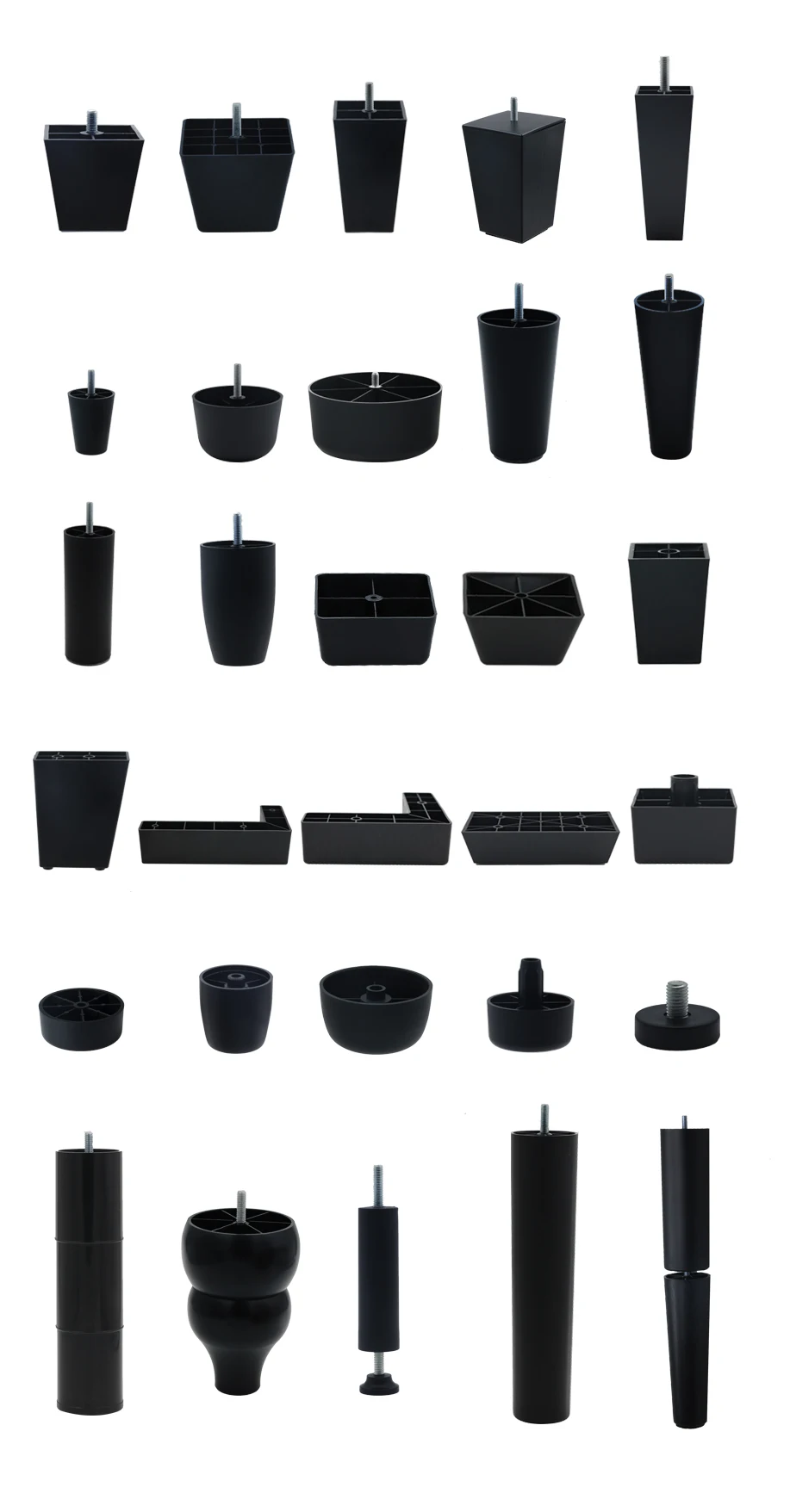 115mmh Customized Feet Pvc Height Adjustable Sofa Leg Furniture Legs