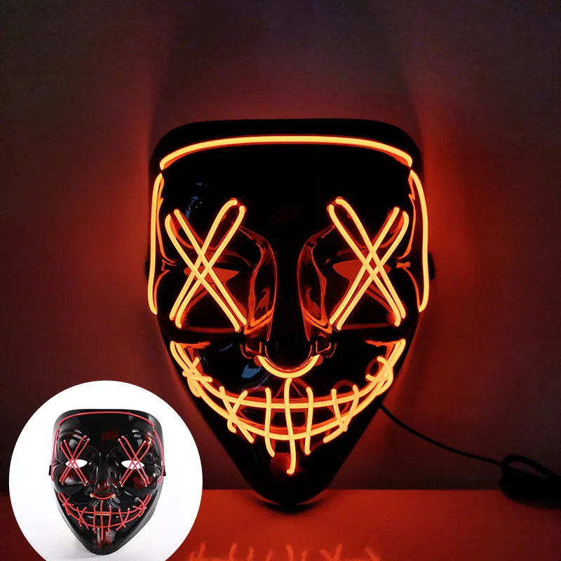 Orange Halloween Lights Led 2022 2022 Wholesale Party Halloween Led Glowing V Word With Blood Horror Facepiece Halloween Buy Halloween Neon Led Party Costume Purge S Scary Horror Cosplay Costume Led Dj Party Light Up Mascara