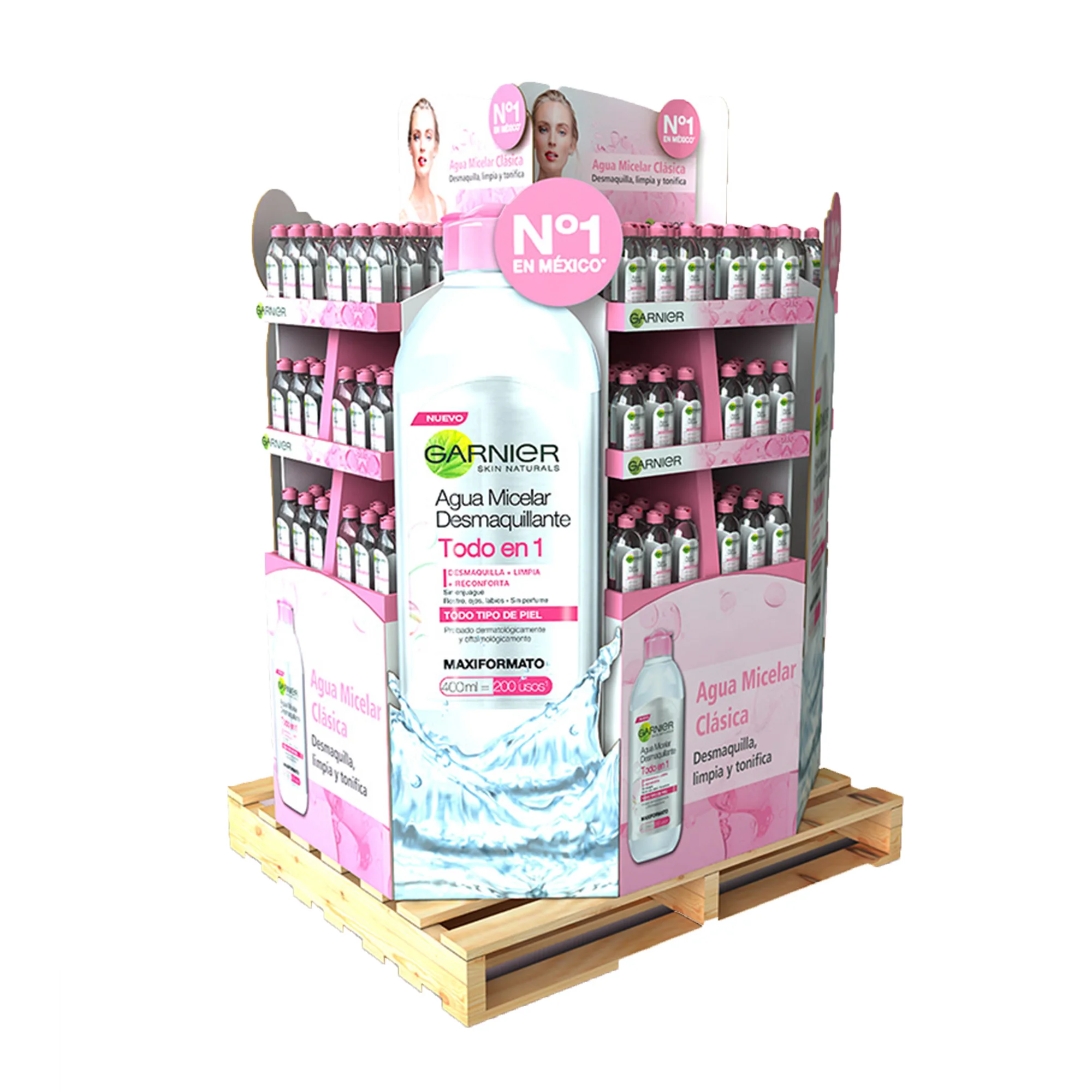 Custom 1 2 3 1/4 Sided Retail Pdq Pallet Cardboard Stand High Quality Drinks Quarter Corrugated Cardboard Pallet Display