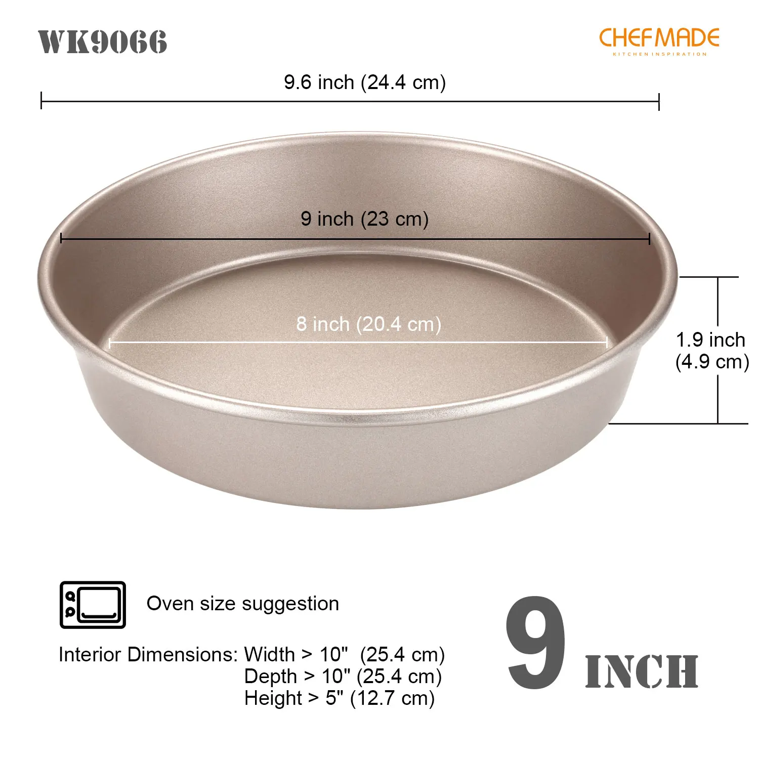 Baking Dish Inch Round Cake Pan In Cm CHEFMADE WK9052 6