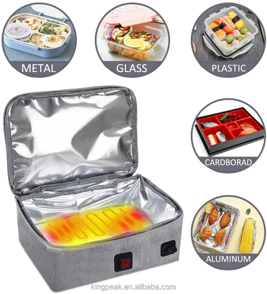 Car Microwave Heated Food Warmer Portable Electric Lunch Box For Car