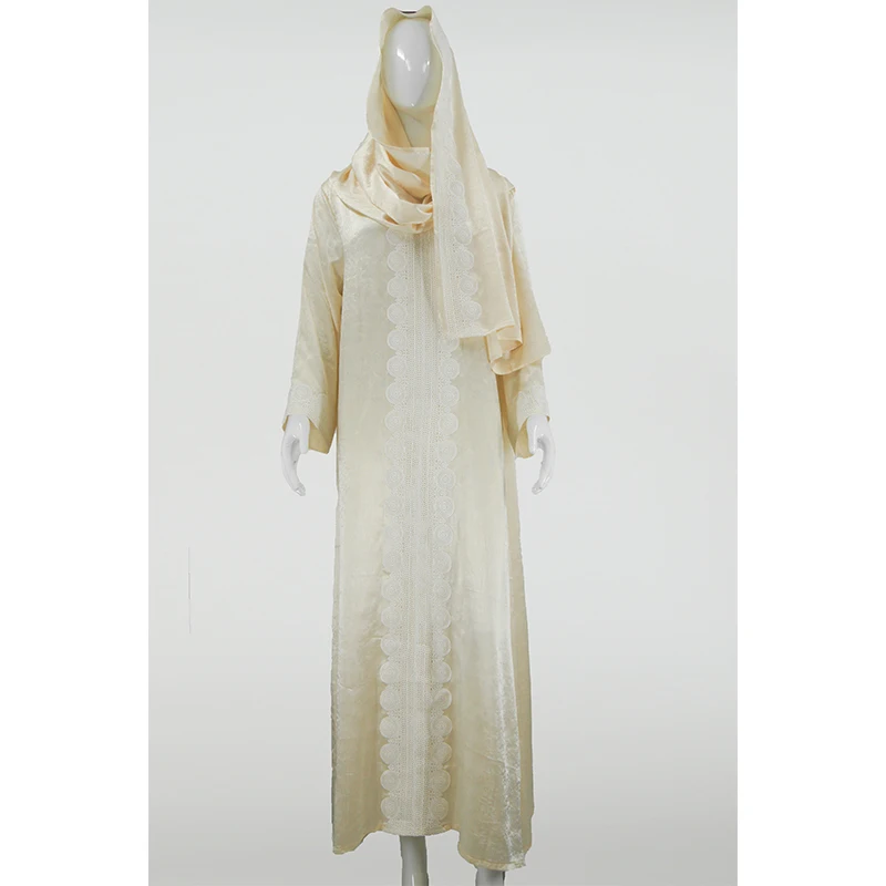 Wholesale Luxury Open Abaya for Muslim Women Turkey's Modest Dubai Kaftan with Lace Sleeves Breathable Kimono Style From Eid