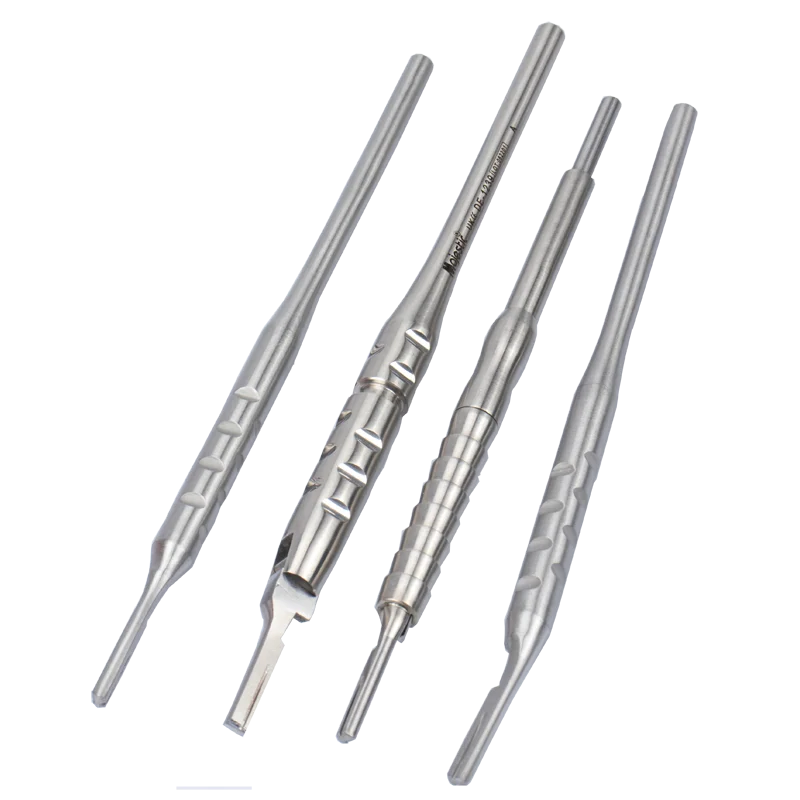 Stainless Steel Reusable Surgical Instruments Round Scalpel Handle For