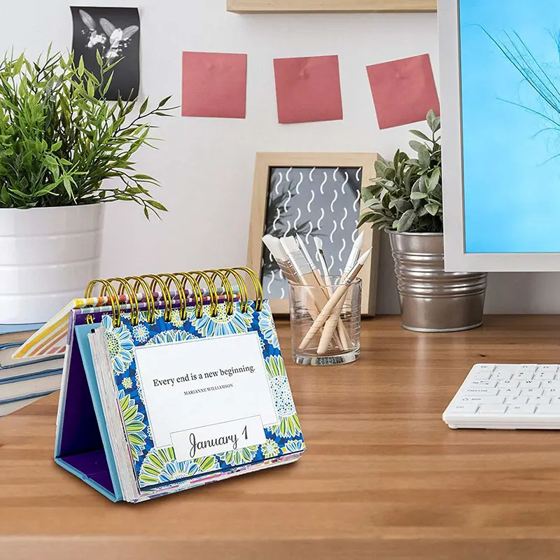 2023 индивидуальная печать, 365 дней на странице, креативный миниатюрный ежедневный Настольный календарь