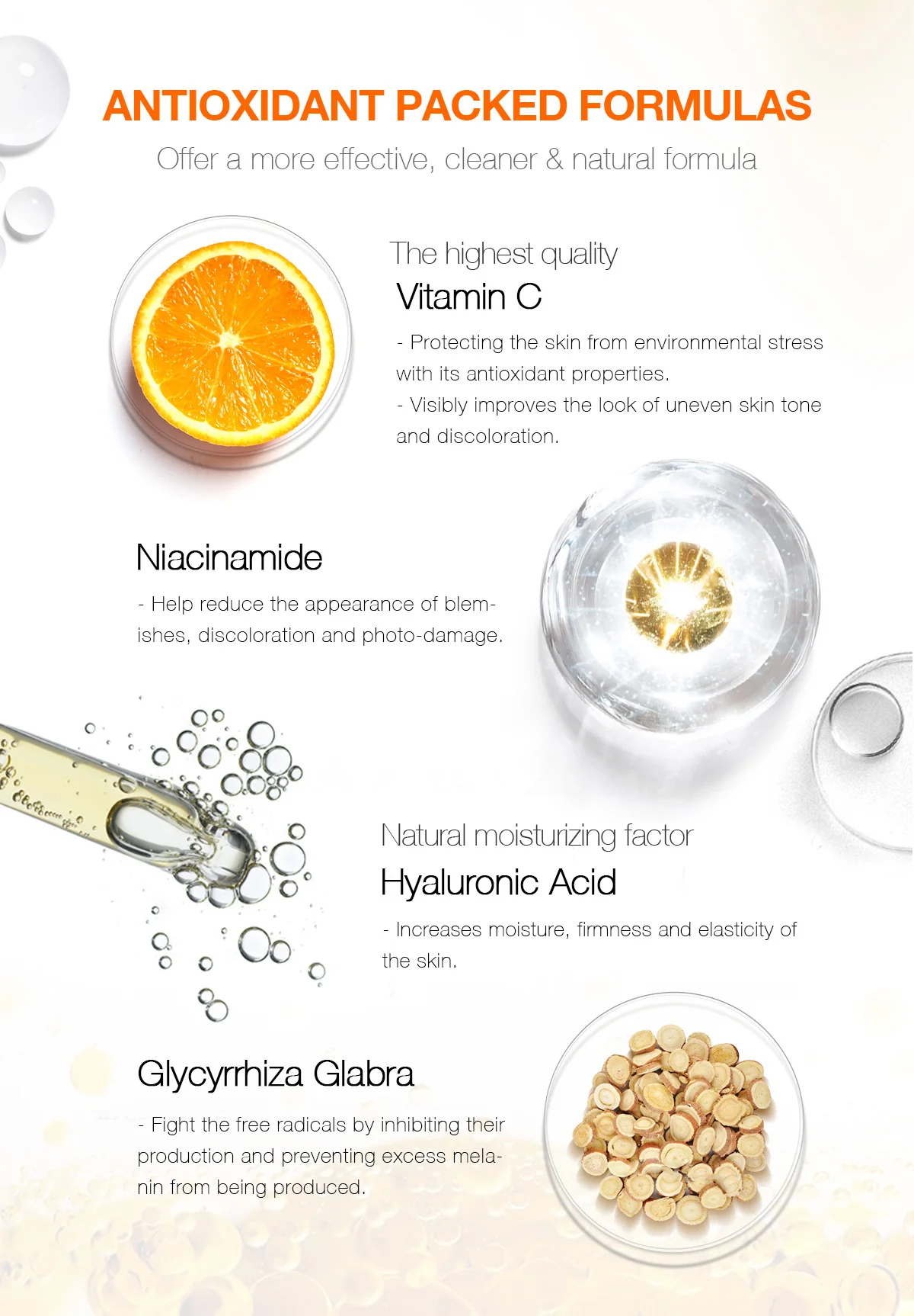 Neutriherbs Private Label Organic Vitamine C Skin Care Hyaluronic Acid