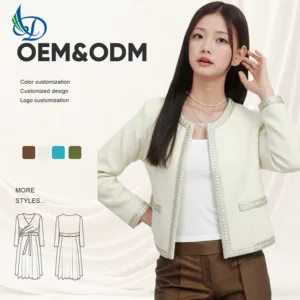 Autumn Retro Women's Slim Fit Jacket Single Breasted Casual Jacket Button Decoration