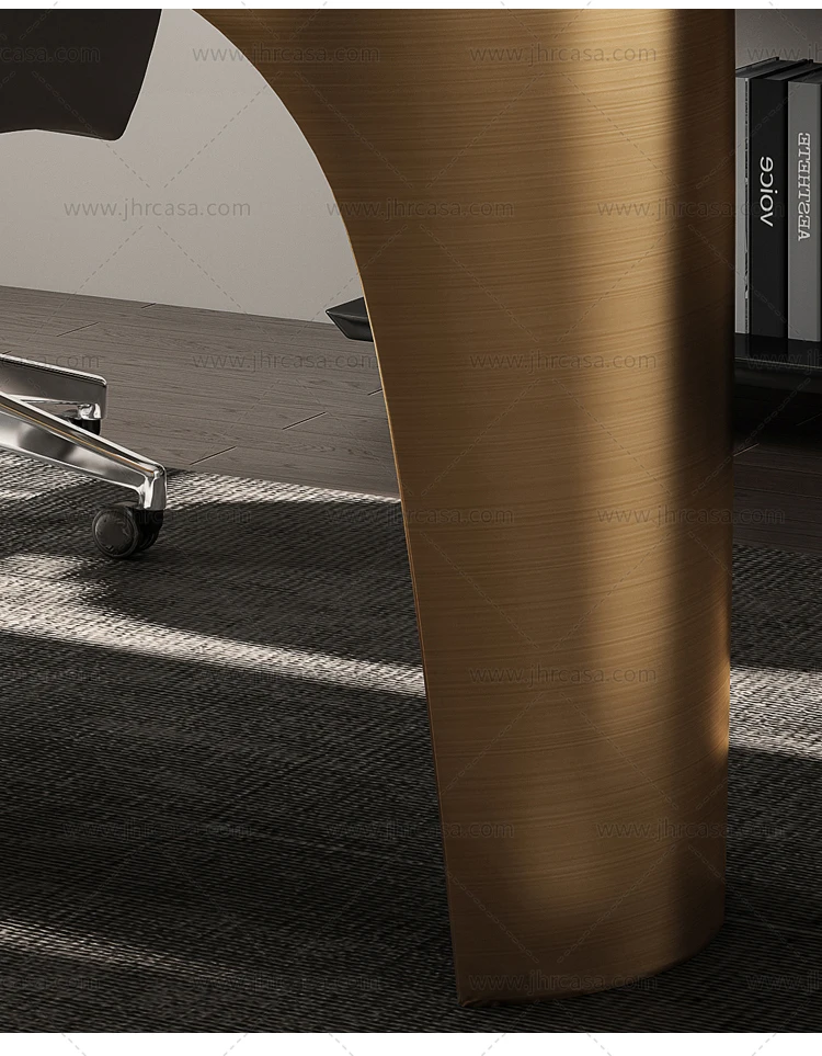 Modern Executive Office Desk Sintered Stone Top Computer Table Home ...