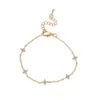 Five small flower bracelet-gold