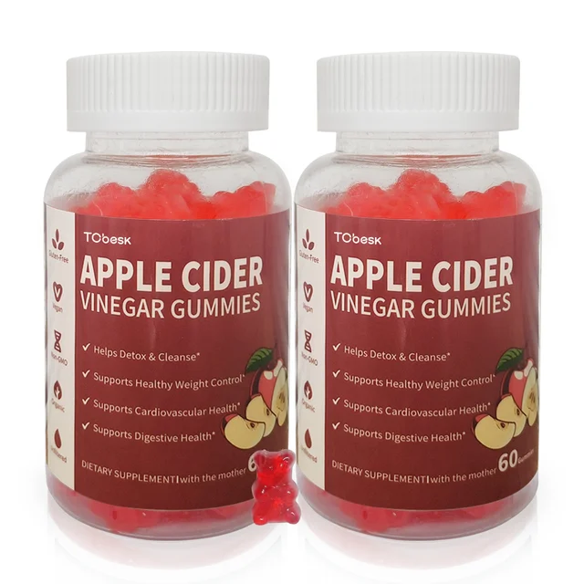 Apple Cider Vinegar Gummies for Boost Energy, Detox, Support Gut Health & Healthy Metabolism