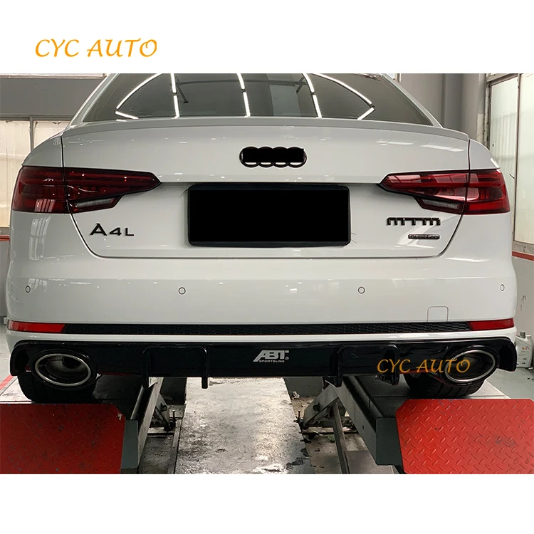 RS4 ABT Style Rear Diffuser for AUDI A4 Tuning to RS4 Sline Car Body Kit 2016 2017 2019