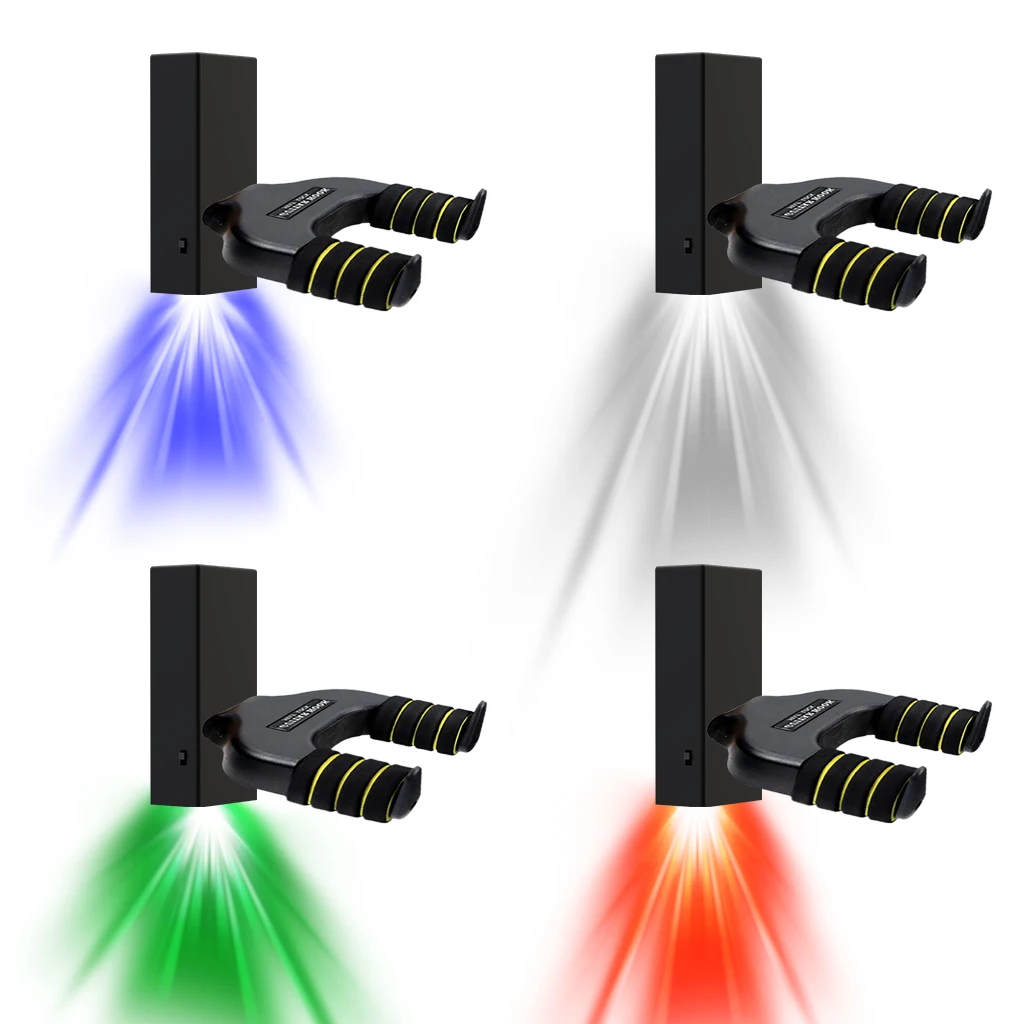 Светодиодное освещение для гитары настенная вешалка подставка с автоматическим замком укулеле бас банджо мандолина крючок-держатель