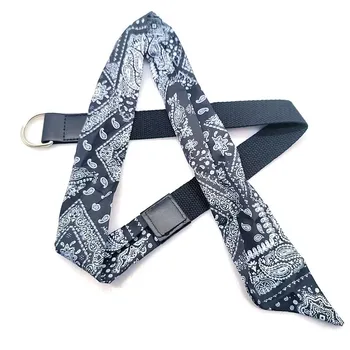 Canvas scarf belt double buckle personalized belt for women with dress Purple fashion everything decorative jeans belt