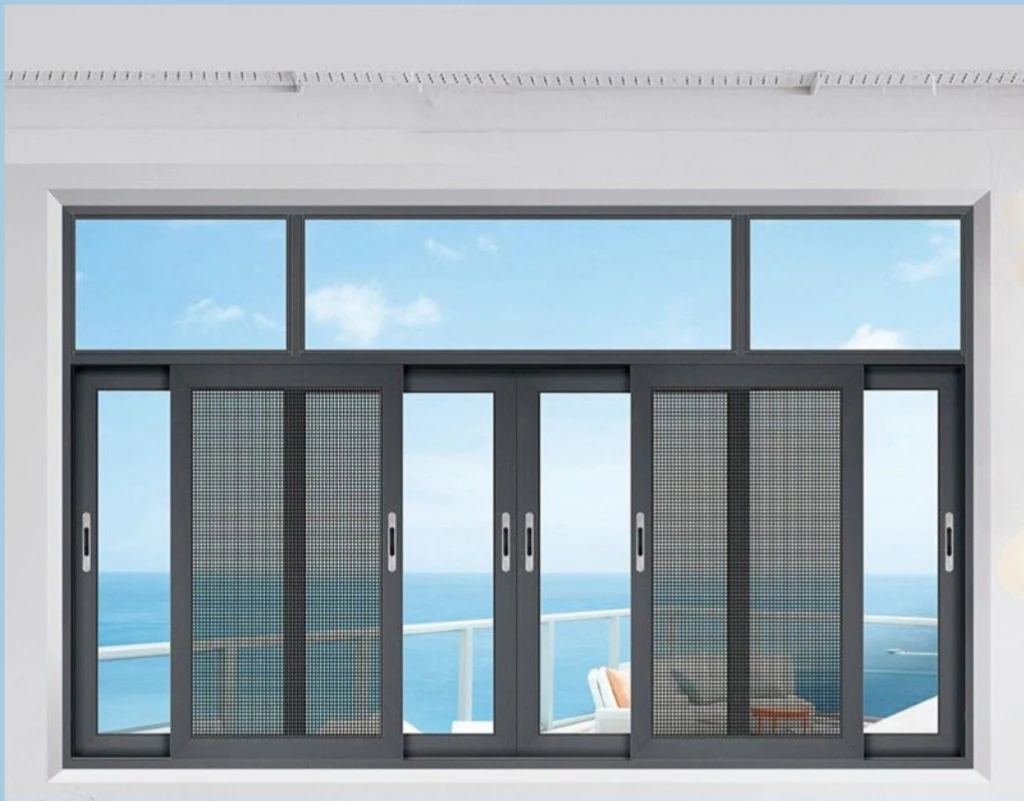 Aluminum Frame Hurricane Impact Tempered Glass Open Out Triple Pane Casement Windows