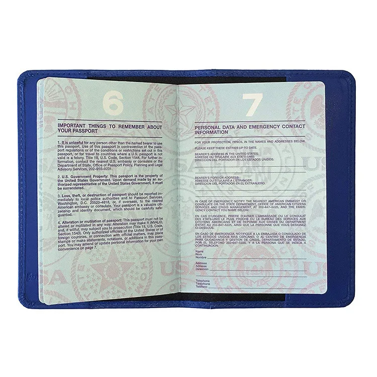 Customized Fake Leather Passport Holder and Luggage Tag Travel Set