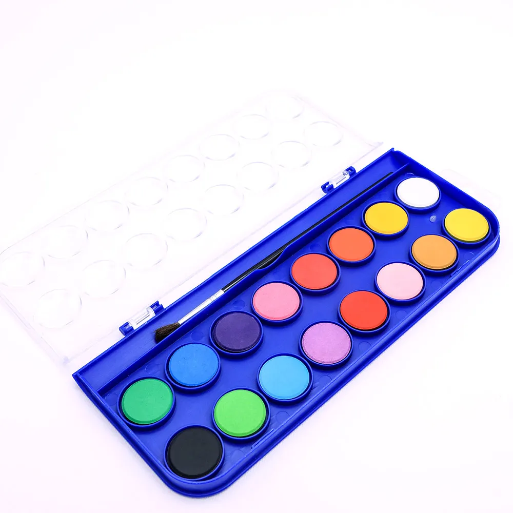 Artmate Watercolor Cake Set 16 Colors With Paint Brush,Watercolor ...