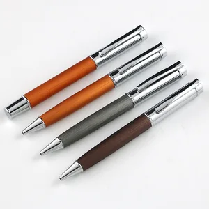 Retro Brushed Finish Luxury Gray Customized Logo Gift Metal Roller Ball Pen
