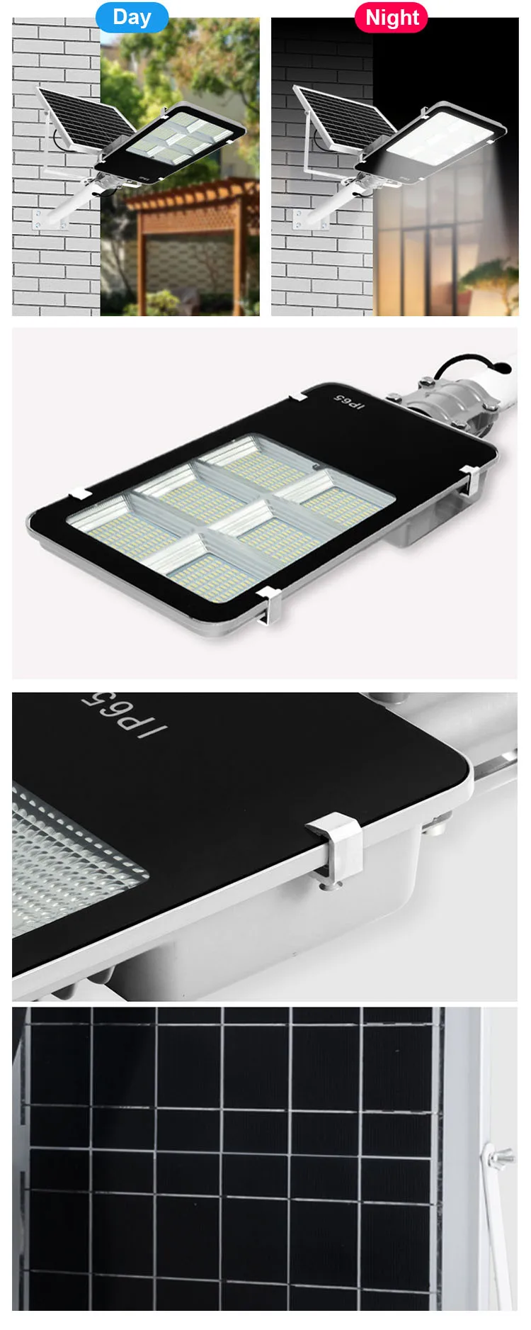 Die Casting Aluminum All In One Solar LED Street Light Mono Solar Panel High Heat Dissipation