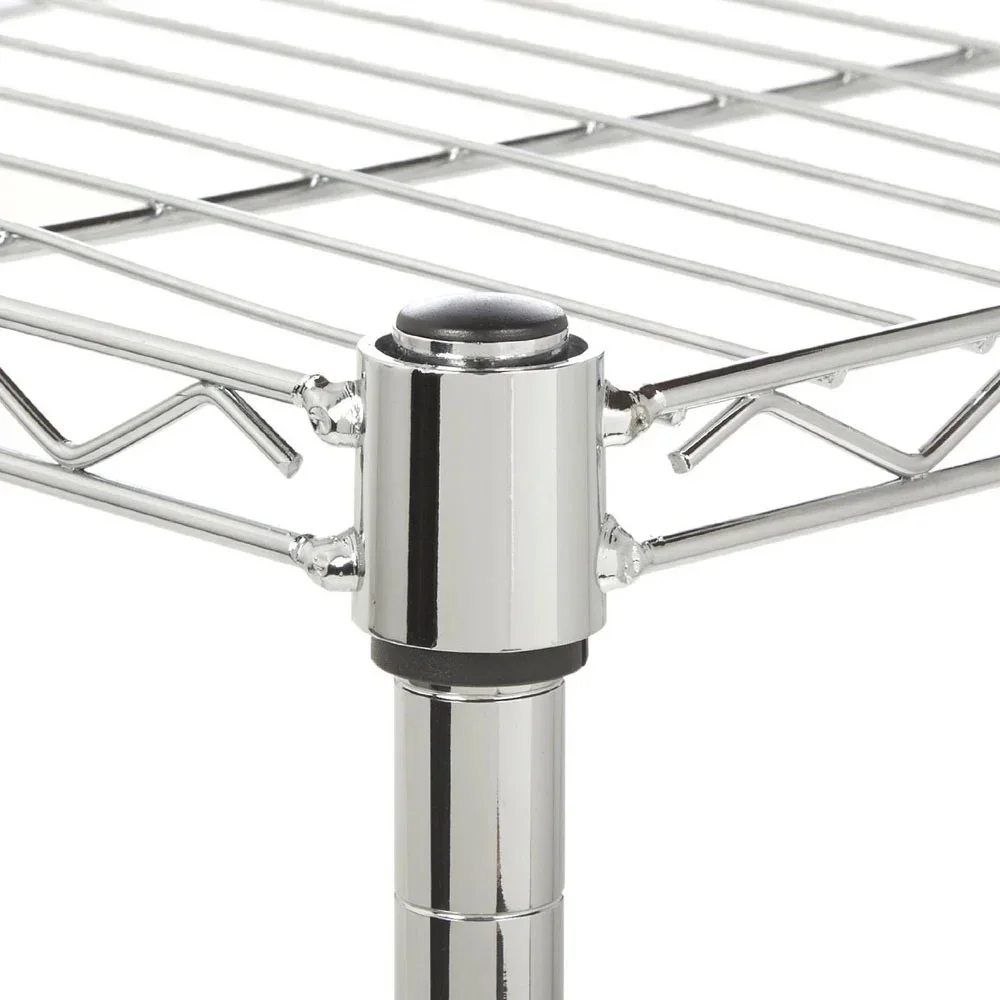 530Lbs Capacity Laundry Bathroom Kitchen Silver 4 Tier Adjustable Storage Shelf Metal Storage Rack Wire Shelving Unit