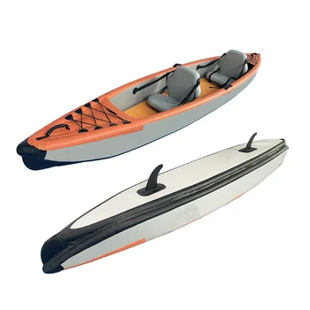 Hot selling folding 1 2 3 person drop stitch kayak boat inflatable fishing canoe/kayak for sale