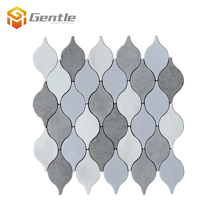 Серый матовый лист в форме струйной росписи украшения стен ванной комнаты прочный цементный пилинг и палка ПВХ мозаика