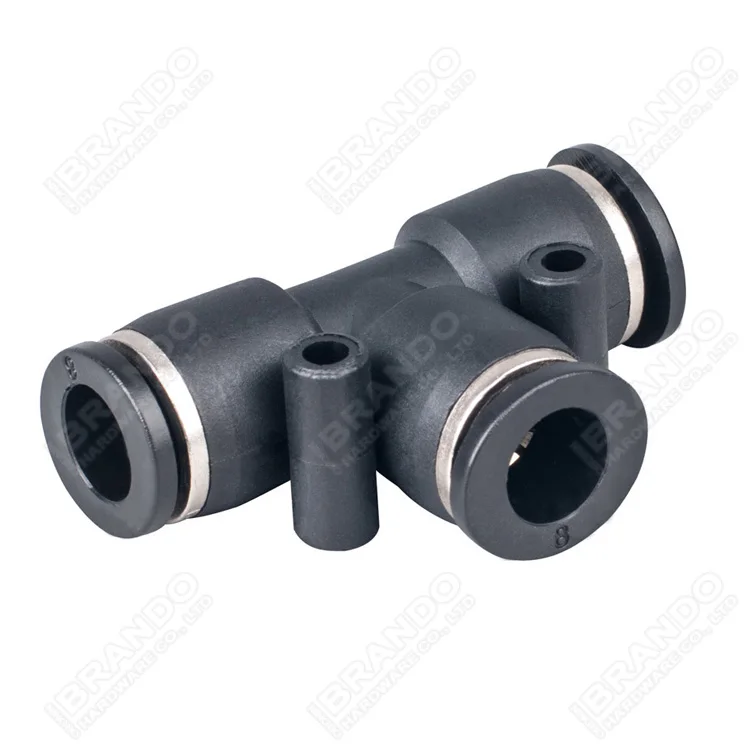 PNEUMATIC UNION TEE Tube OD Push In To Connect Air Fitting One Touch $1