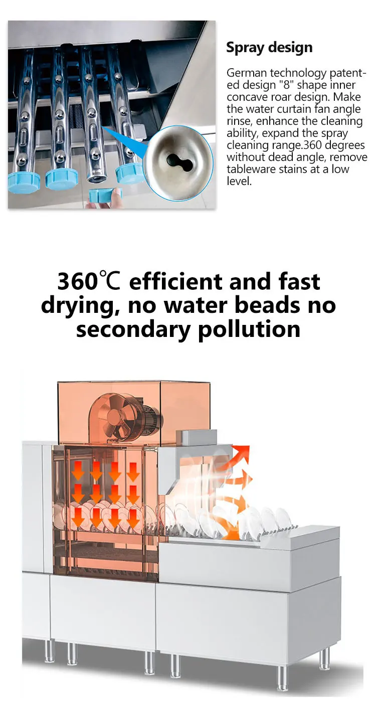 Hotel Dishwashers Automatic Tunnel Delivery Dishwashers Smart