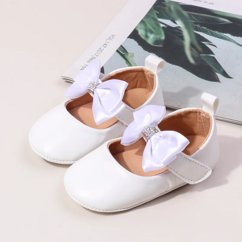 2024 New Design High Quality Princess Shoes Summer Spring Baby Girl Beautiful Butterfly Bowknot Soft PU TPR Anti-slip factory