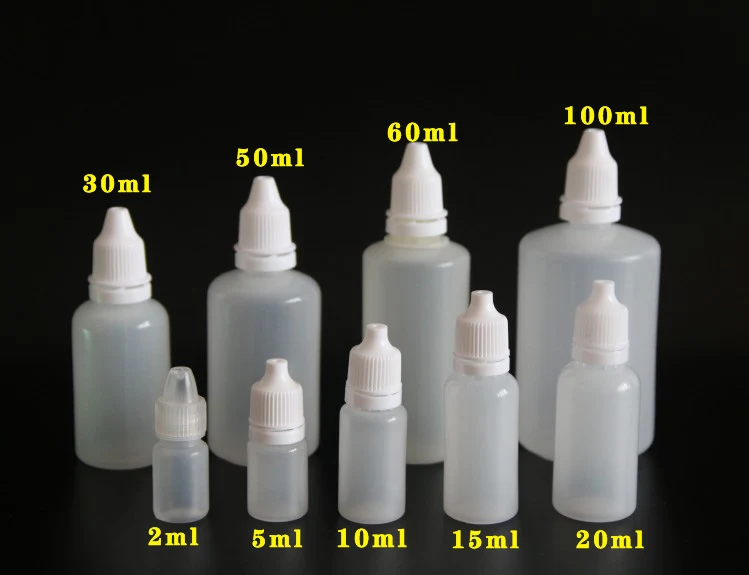 Wholesale 5ml 10ml 15ml 20ml空の小さな点眼透明プラスチックボトル