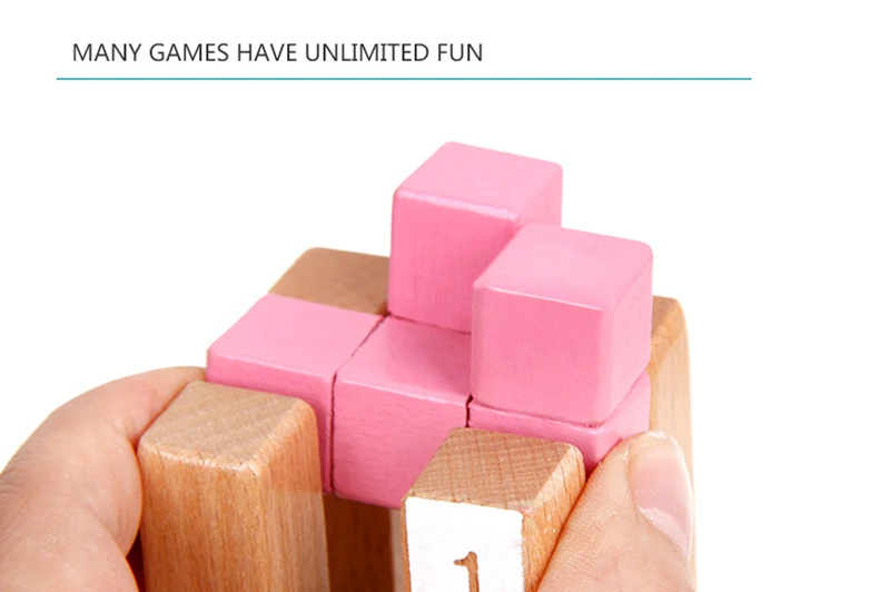 Stacking Toys Building Blocks Montessori Educational Wooden Toys Logic Training Game Preschool Brain Baby Toys Educational