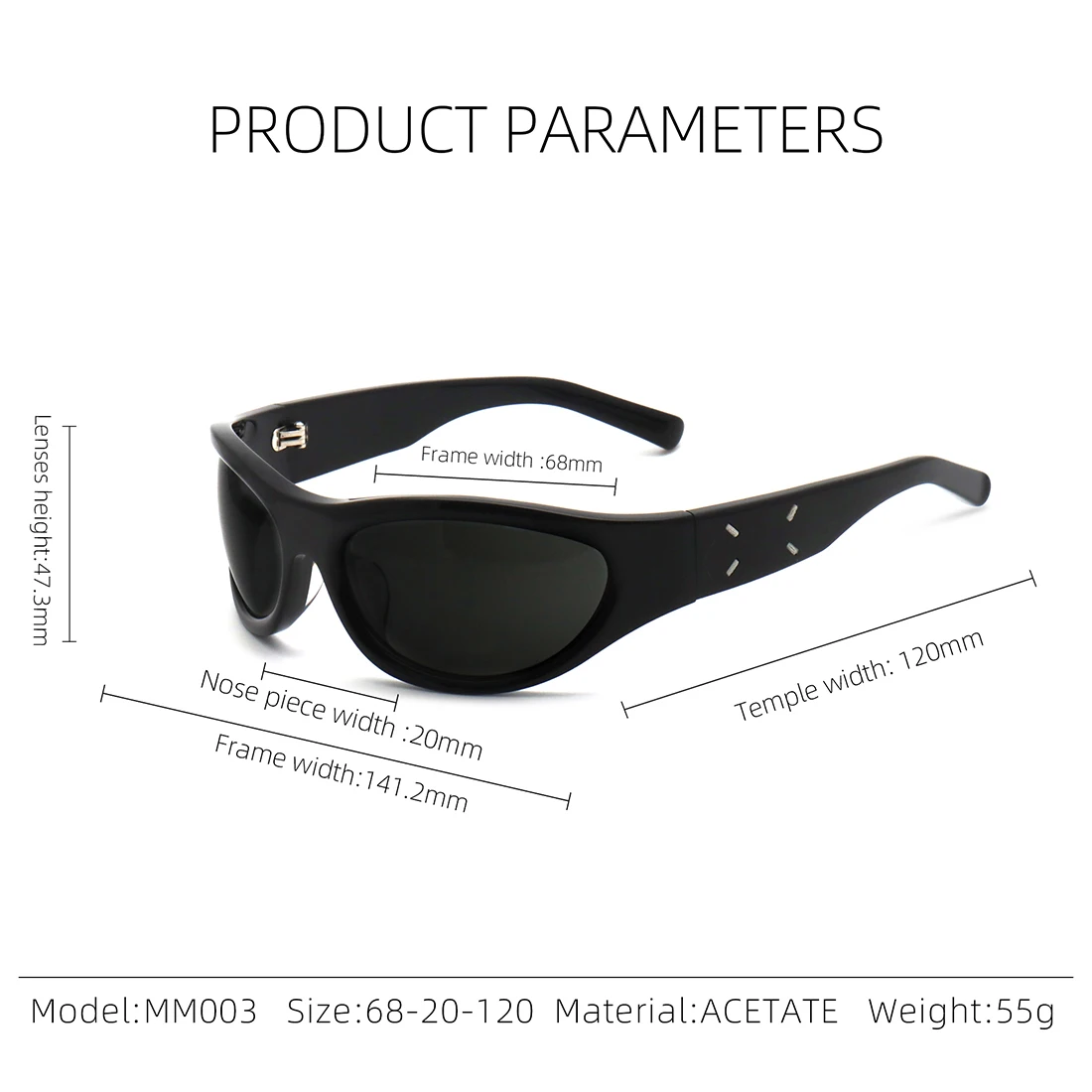 Okulary przeciwsłoneczne z małą oprawką, wygodne, lekkie, z polaryzacją, z włókna octanowego, idealnie dopasowane do twarzy, urocze, wykonane na zamówienie, modne_voghion.com