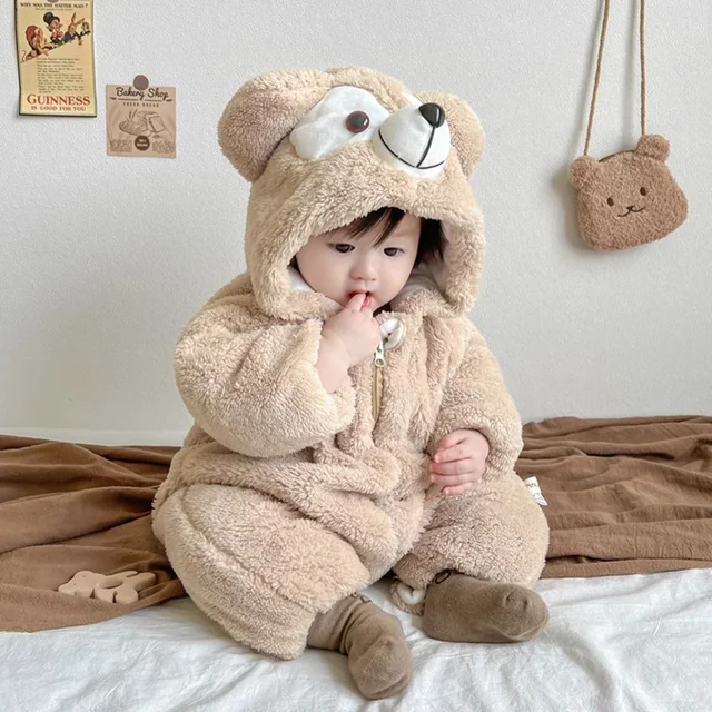 OEM 2024 New Kids Jumpsuits Infant Girls Boys Cosplay Clothes Winter Animal Newborn Baby Rompers