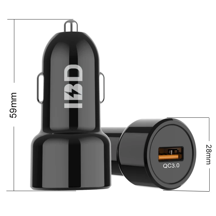 Новое высококачественное быстрое зарядное устройство Mini QC3.0 usb, автомобильное зарядное устройство с 1 портом для мобильного телефона