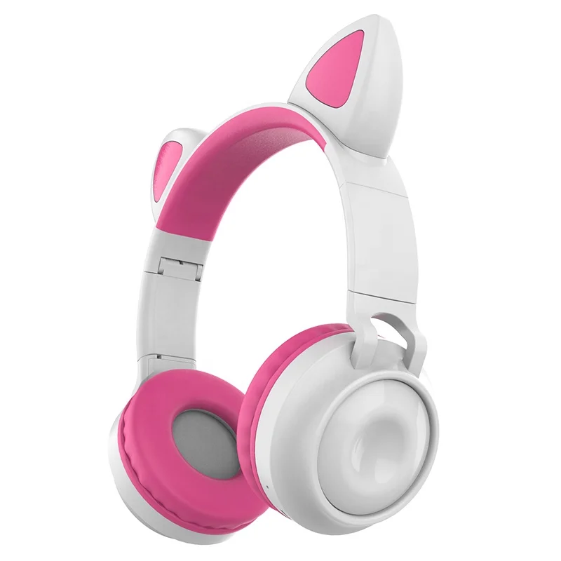 TFカード対応 HiFi重低音 ZW-028 漫画風ヘッドホン LED付き 可愛い子供