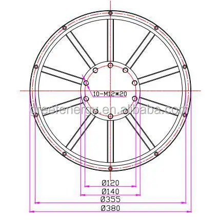 1kW 150Rpm Coreless Permanent Magnet Generator for VerticalAxis Wind ...