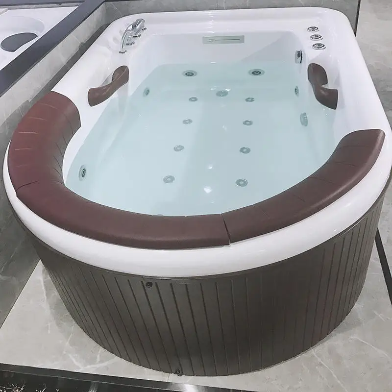 japanese free standing outdoor Single person spa bathtub bathroom bath 1 person outdoor hot tub