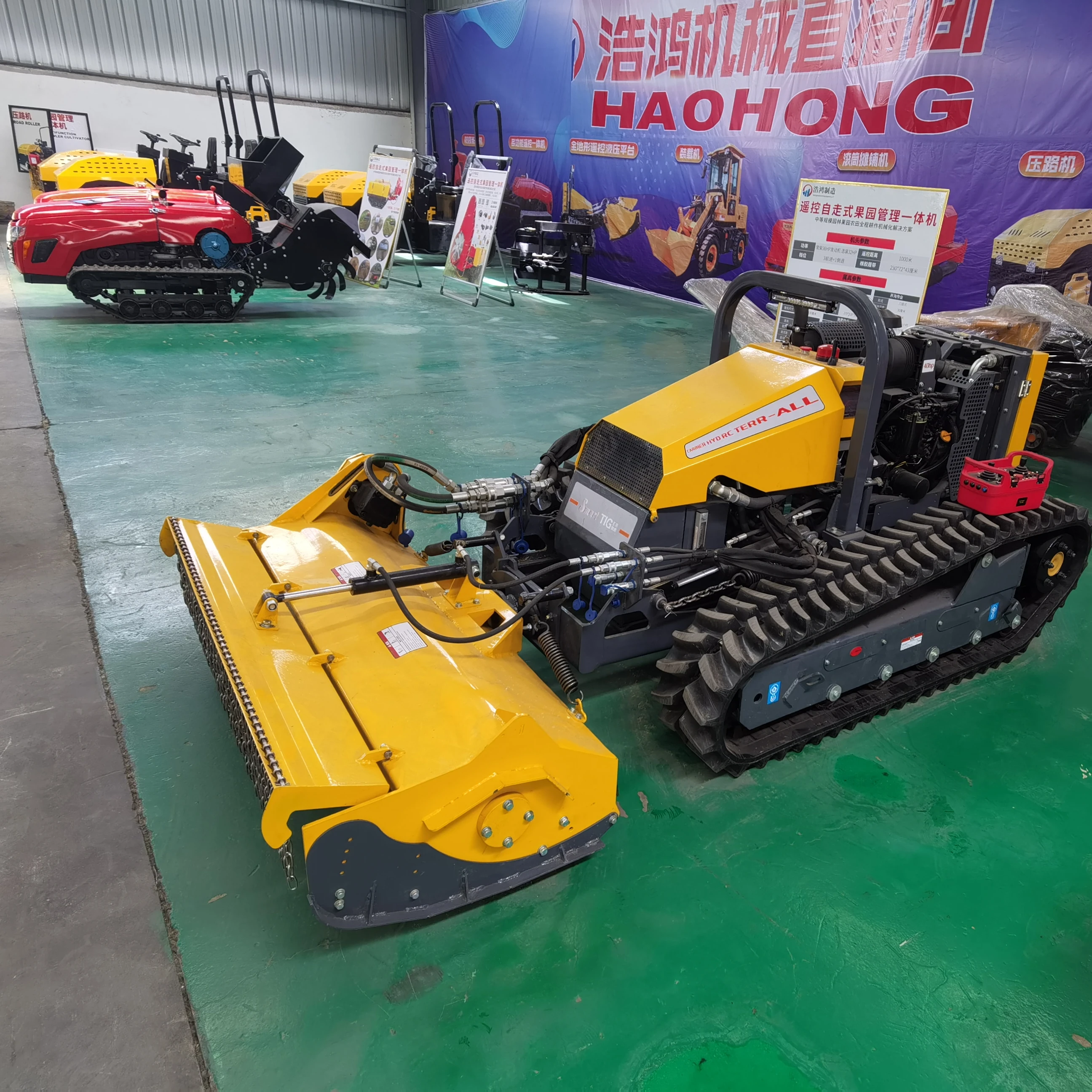 Haohong Brand Smart tiger Series Intelligent Remote Control Grass Cutter  Machine Price