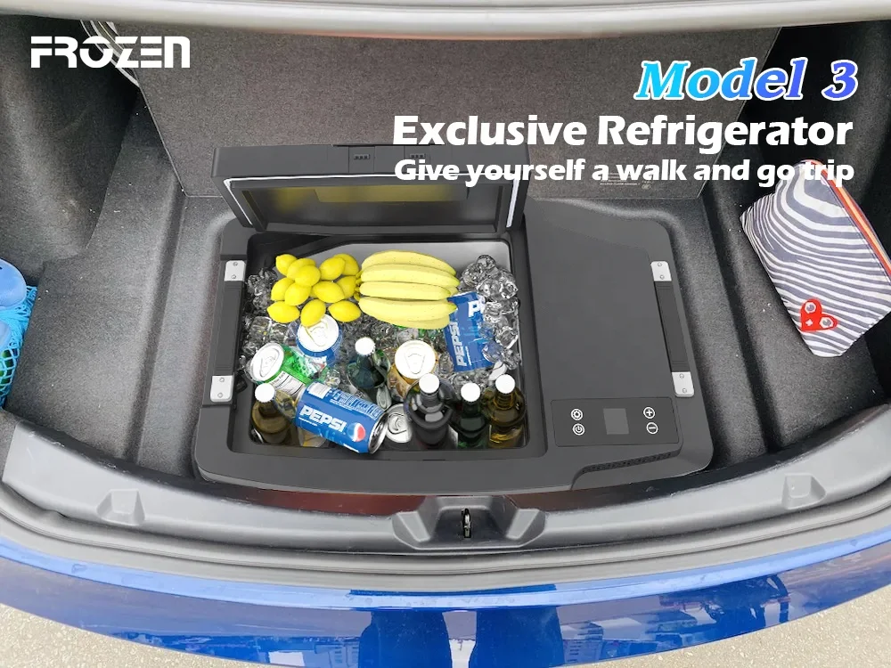 Camping Freezers for Tesla Model 3 Trunk Fridge Model S Model X 20L 12v Tesla Car Accessory Car Freezer Cooling Fridge
