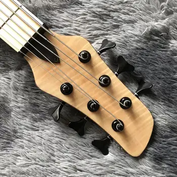 カスタムフレームメープルトップネックスルーボディ6弦ELMウッド