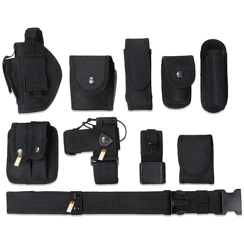 Outdoor Detachable Multifunctional Security Tactical Utility Waist Belt Nylon Adjustable Modular Equipment Outdoor Duty Belts