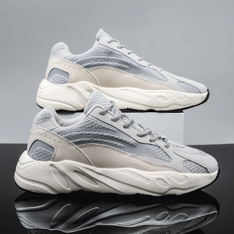 
 2021 модная трендовая Мужская обувь большого размера yeezy 700 повседневная обувь Мужская дышащая сетчатая спортивная обувь для бега  