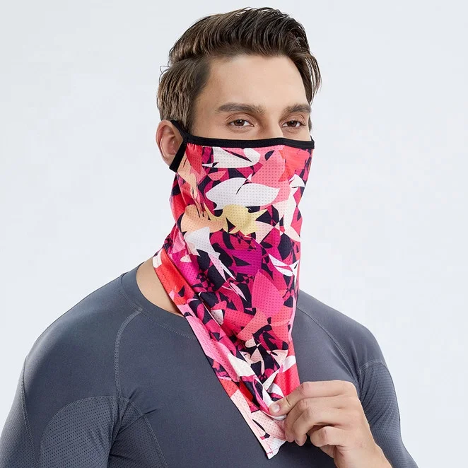 Fishing Cycling Neck Gaiter Face Covers Earloop UV Protection Face